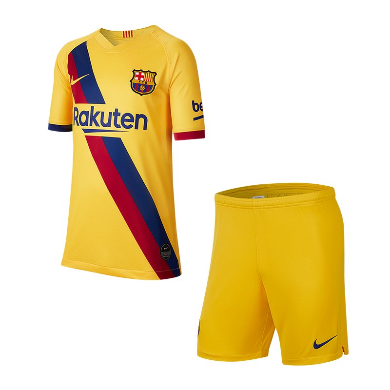 Nike FC Barcelona Trikot+Short Away 2019/2020 gelb