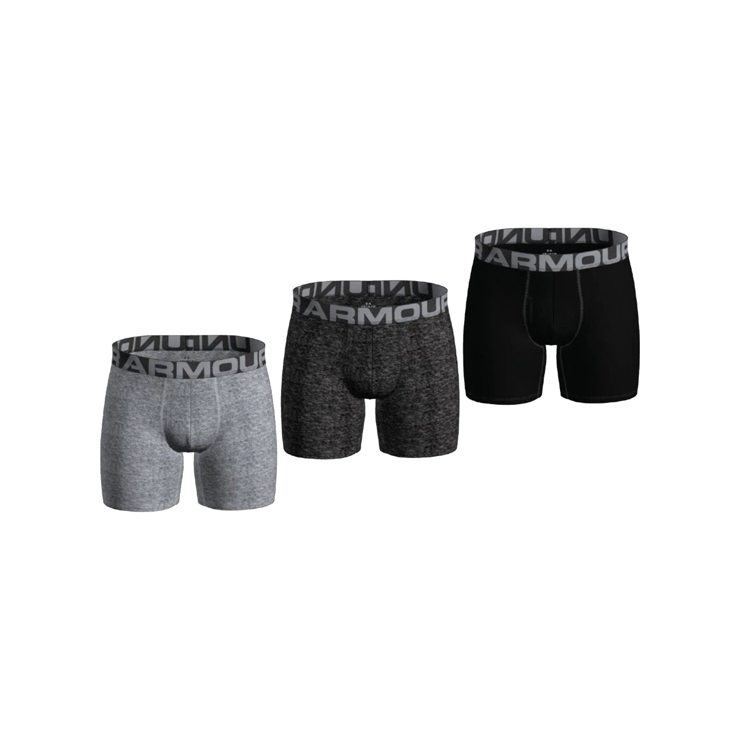 Under Armour Charged Boxer 6in 3er Pack Grau F012 grau