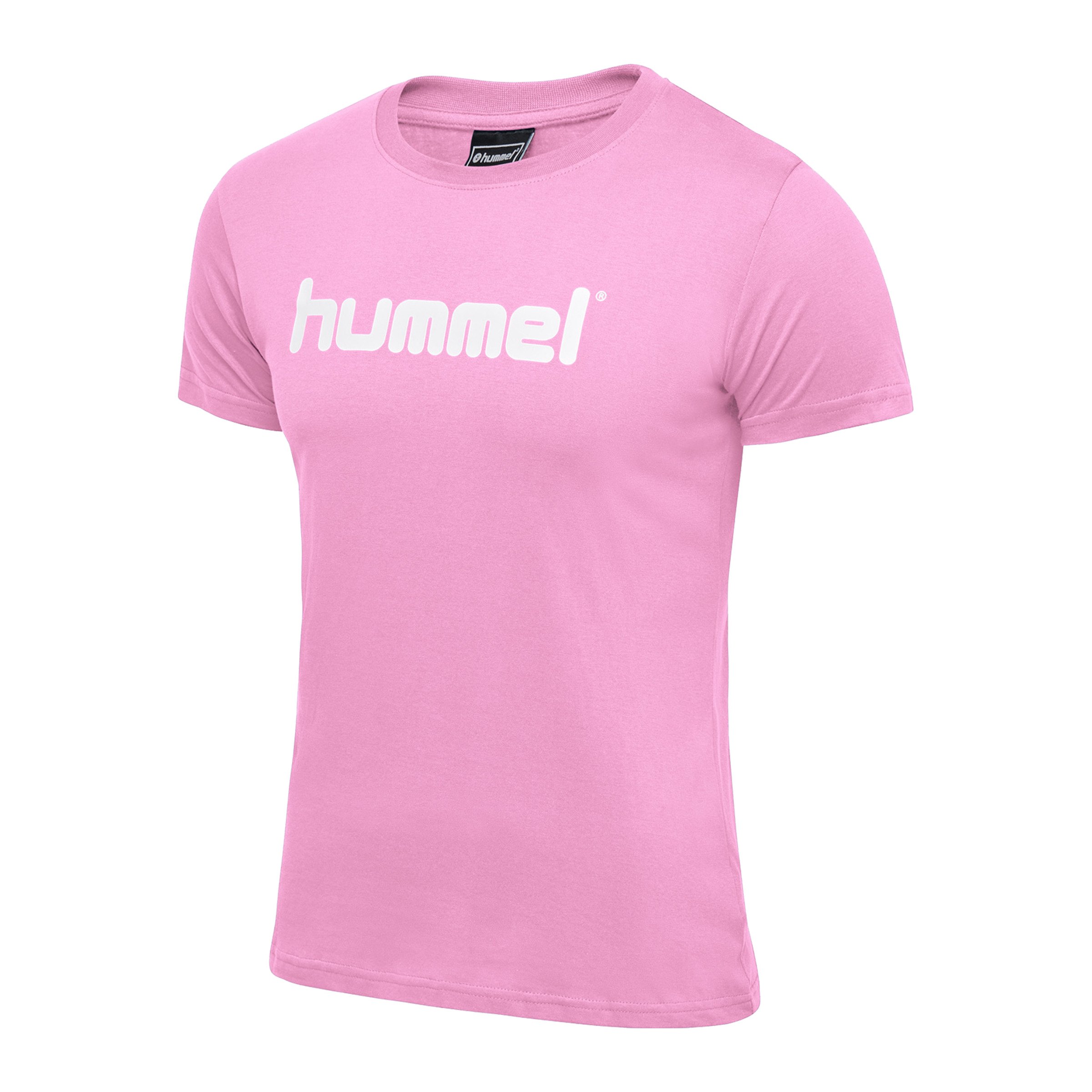 F3257 T-Shirt Rosa Hummel Cotton rosa Damen Logo