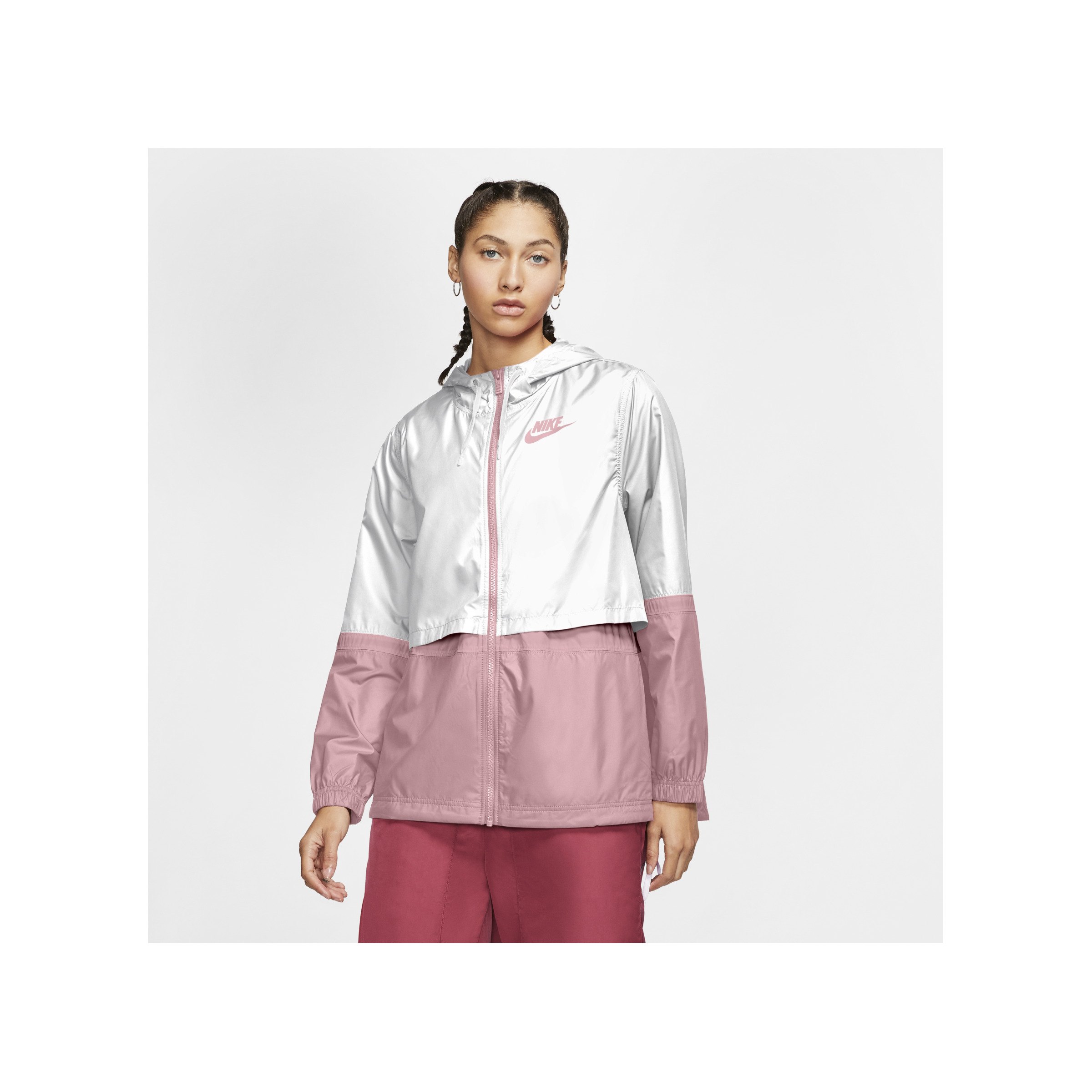 Nike Woven Jacke Damen Weiss Pink F109 weiss