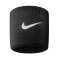 Nike Swoosh Wristbands Schwarz Weiss F010 - schwarz