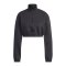 adidas New Crop HalfZip Sweatshirt Damen Grau - grau