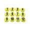Cawila Floormarker Nr.1-12 Set 12,5 cm Gelb | - gelb