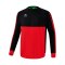 Erima Six Wings Sweatshirt | Rot Schwarz - rot