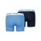 PUMA Multi Logo Boxer 2er Pack Blau Schwarz F006 - blau