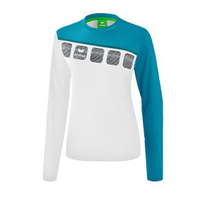 erima-5-c-longsleeve-damen-weiss-blau-fussball-teamsport-textil-sweatshirts-1331919.png