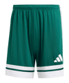 adidas Squadra 25 Short Dunkelgrün/Weiß - gruen