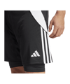 adidas Tiro 24 2in1 Short Schwarz Weiss - schwarz