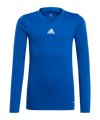 adidas Team Base Top langarm Kids Blau Weiss