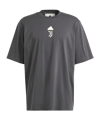 adidas Juventus Turin Oversize T-Shirt Grau Weiss - grau
