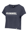 Hummel hmlLEGACY Cropped T-Shirt Damen Blau F7429 