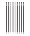 Cawila ACADEMY Slalomstangen 10er Set (33mmx170cm) Schwarz - schwarz