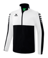 Erima SIX WINGS Jacke abnehmbare Ärmel Weiss | Schwarz - schwarz