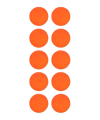 Cawila PRO Rundmagnet 10er Set 20mm Orange 