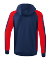 Erima Six Wings Kapuzenjacke Blau Rot - blau