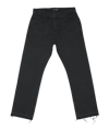 2Y-Studios Arun Open Hem Straight Jeans Hose Schwarz - schwarz