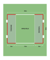 Cawila ACADEMY Spielfeldmarkierung 25x20m | | Rot-Weiss | FUNINO Markierungsgurte - rot