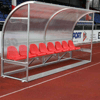 Spielerkabine Champion - vollverschweißt | Sitzfarbe blau