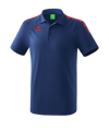 Erima Essential 5-C Poloshirt Blau Rot - blau