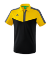 Erima Squad Poloshirt Gelb Schwarz - gelb