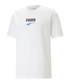 PUMA DOWNTOWN Logo T-Shirt Weiss F52 - weiss
