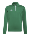 adidas Entrada 22 HalfZip Sweatshirt | Grün Weiss - gruen