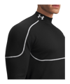 Under Armour Cold Weather Grid Longsleeve Mock T-Shirt Schwarz F001 - schwarz