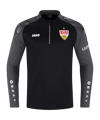 JAKO VfB Stuttgart Warm-Up International Zip Top Schwarz F812 - schwarz