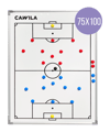 Cawila Taktiktafel Fussball inkl. Tasche |  | Size: 75 x 100 cm Weiss - weiss