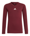 adidas Team Base Top langarm Kids Dunkelrot