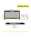 BAZOOKAGOAL CLASSIC PVC | 120x75cm | Schwarz Gelb | - schwarz