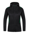 JAKO Challenge Freizeit Kapuzenjacke Damen F503 - schwarz
