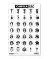 Cawila PRO Stickerset Rückennummer 30mm Schwarz - schwarz