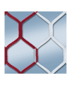 Cawila Tornetz HEXA 7,50x2,50m | Tiefe 0,80x1,50m |  | Maschenweite 12cm | Stärke 4mm | rot/weiß - rot
