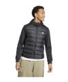 adidas Essentials Hybrid Down Hooded Jacke Schwarz - schwarz