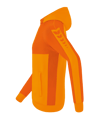 Erima Six Wings Kapuzenjacke Kids Orange | - orange