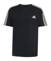 adidas Essentials 3-Stripes Single Jersey Left Chest Branded T-Shirt Schwarz - schwarz