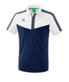 Erima Squad Poloshirt Weiss Blau - weiss
