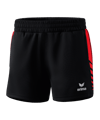 Erima Six Wings Worker Short Damen Schwarz Rot - schwarz