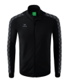 Erima Essential Team Tracktop Jacke Schwarz Grau - schwarz