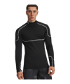 Under Armour Cold Weather Grid Longsleeve Mock T-Shirt Schwarz F001 - schwarz