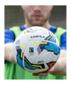 Cawila LIGA INVERTER Fußball | Spielball Größe 5 | | Fairtrade Produktion - weiss