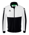 Erima Six Wings Präsentationsjacke | Schwarz Weiss - schwarz
