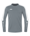 JAKO Power Sweatshirt Kids Grau Weiss F840 - grau