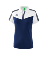 Erima Squad Poloshirt Damen | Weiss Blau - weiss