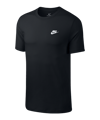 Nike Club T-Shirt Schwarz Weiss F013
