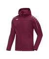 JAKO Classico Kapuzenjacke Dunkelrot F14 - rot
