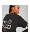 PUMA DOWNTOWN Relaxed Graphic T-Shirt Damen F01 - schwarz