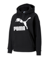 PUMA Classics Logo Hoody Damen Schwarz F01 - schwarz