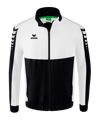 Erima Six Wings Präsentationsjacke Schwarz Weiss - schwarz